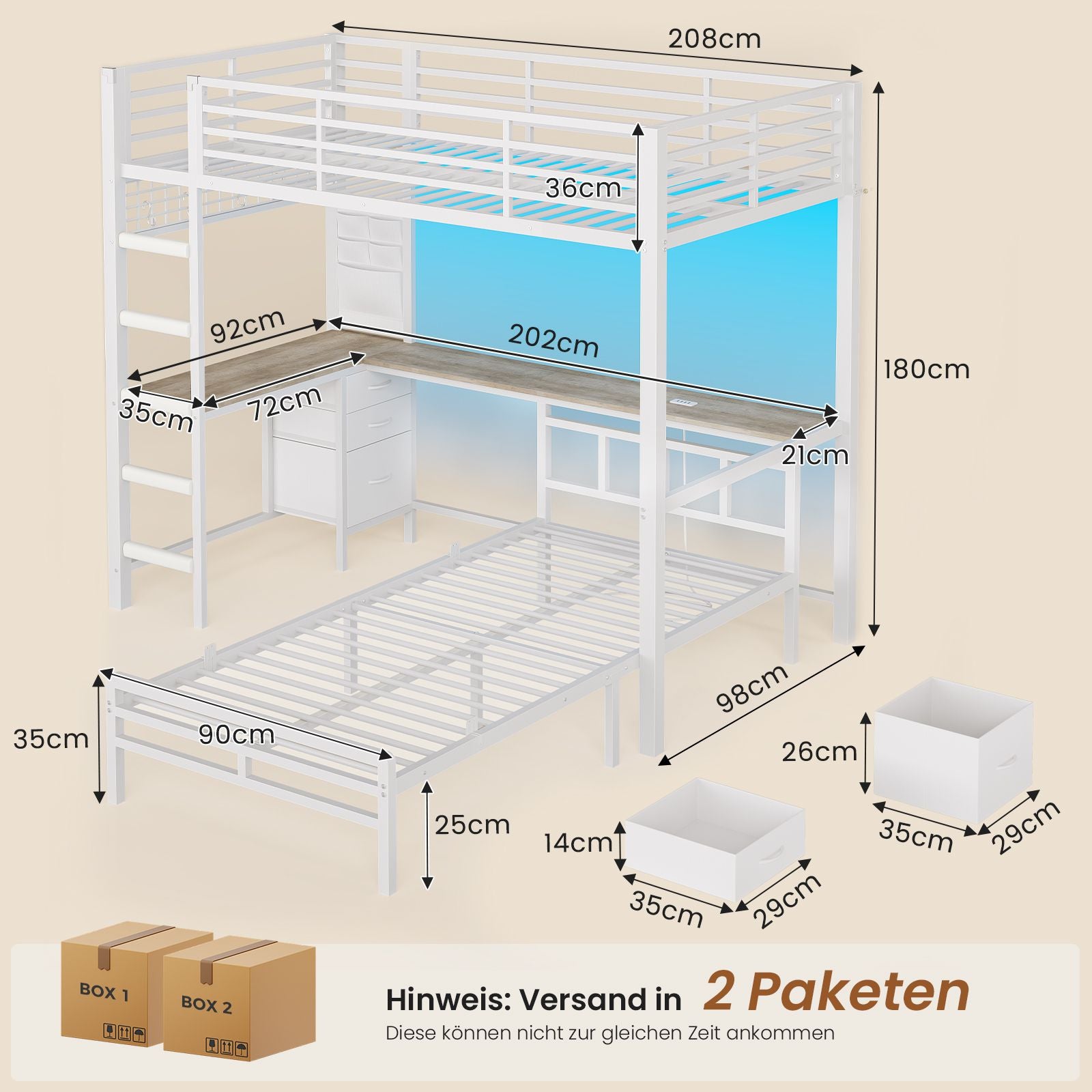 2 person desk